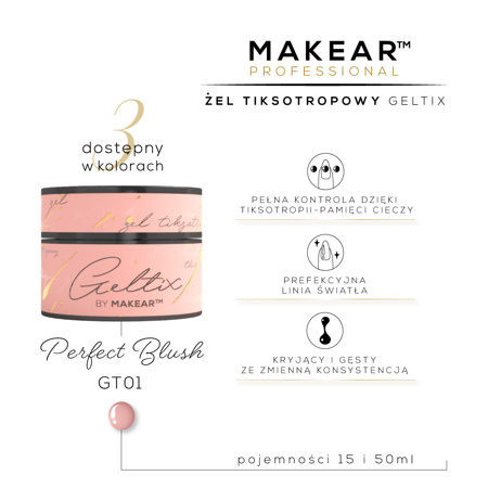 GT01 Perfect Blush 50ml, GELTIX thixotropic gel - Image 2